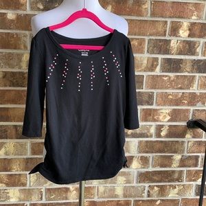 Girls Circo top with rhinestones and tie up bottom